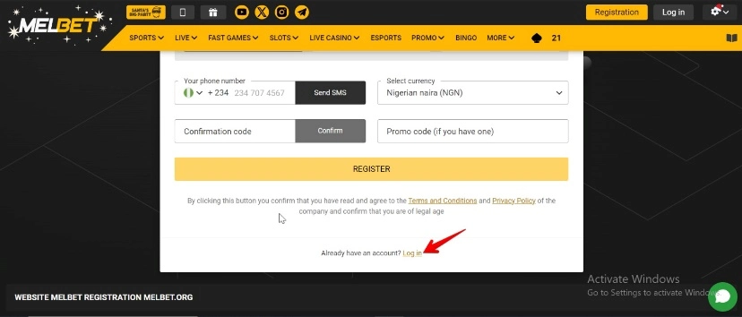 melbet desktop login